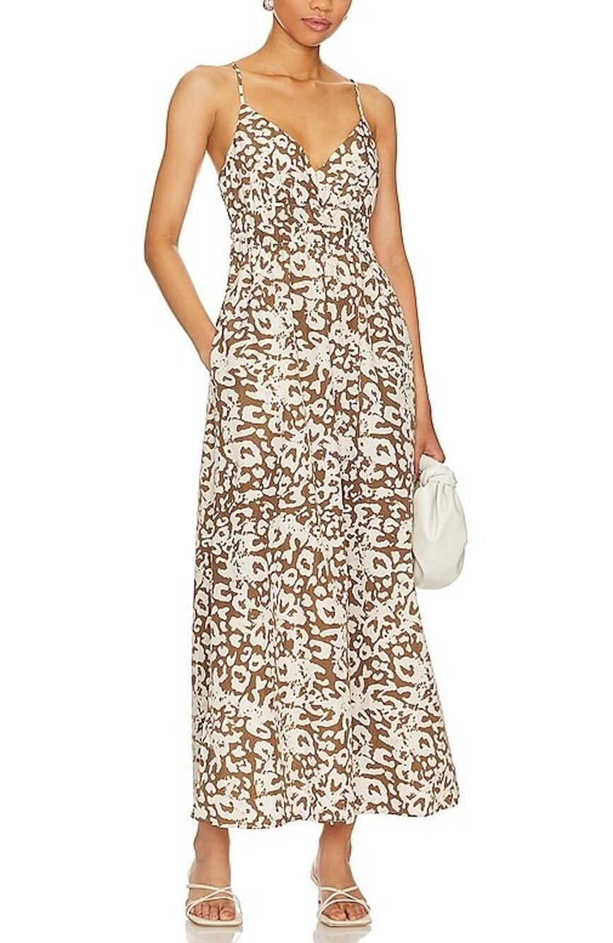 Rails Chic Sepia Cheetah Justine Midi Dress Size XS